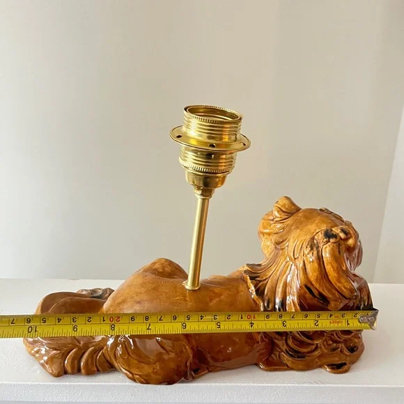 Brown Ceramic Dog Lamp - Picture 4 of 6